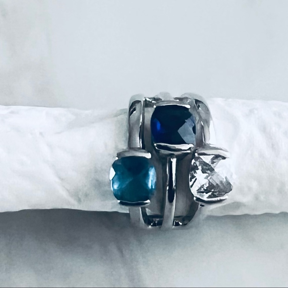 3 colors silver ring
